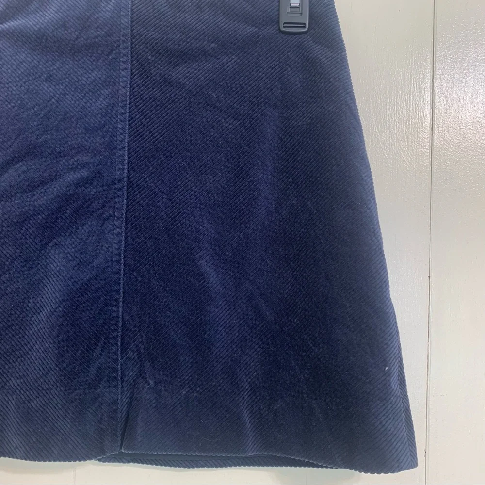 J.CREW J.Crew Navy Blue Corduroy Mini Skirt Size 0.